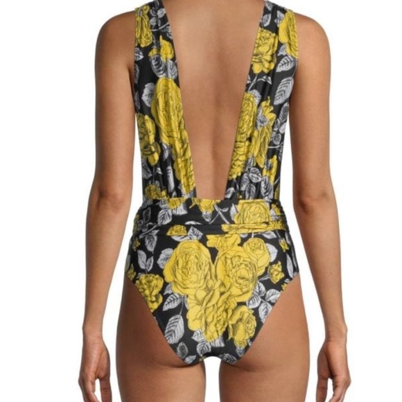 GANNI Floral Stencil One-Piece Swimsuit - Picture 8 of 11